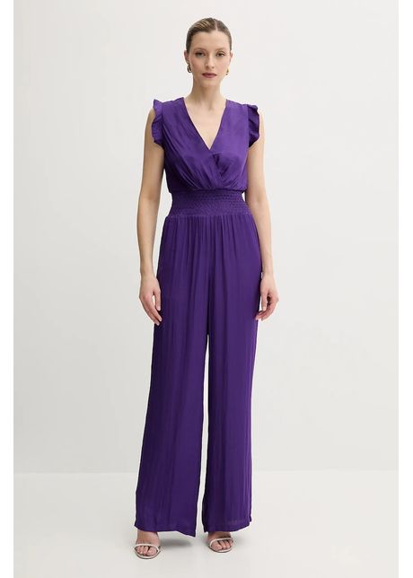 Morgan salopet pwally culoarea violet cu decolteu in v pwally