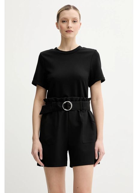 Morgan salopet shed culoarea negru cu decolteu rotund shed