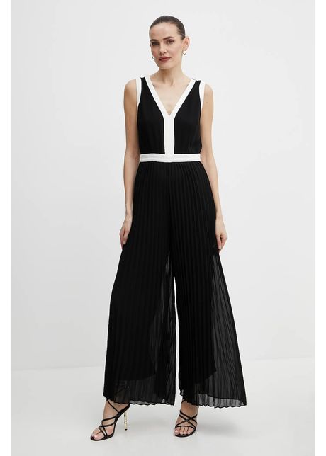 Morgan salopeta prisma culoarea negru cu decolteu in v prisma