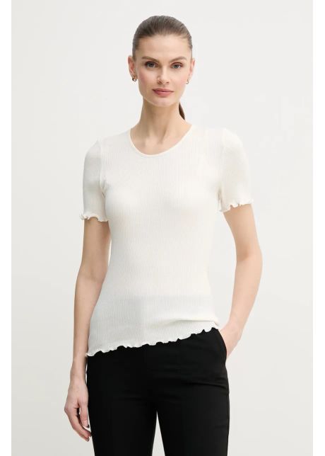 Mos mosh tricou din amestec de m tase femei culoarea bej 168300