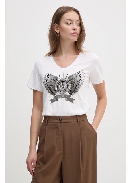 Mos mosh tricou din bumbac femei culoarea alb 165350