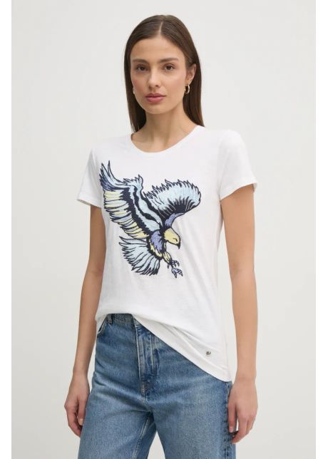 Mos mosh tricou din bumbac femei culoarea alb 169900