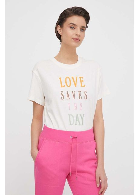 Mos mosh tricou din bumbac femei culoarea bej