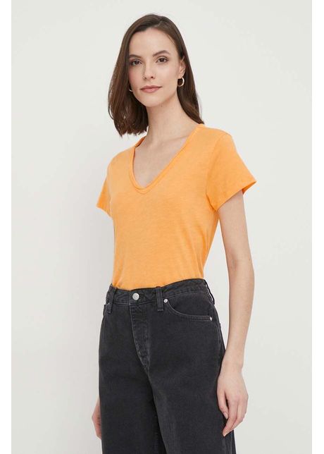 Mos mosh tricou din bumbac femei culoarea portocaliu