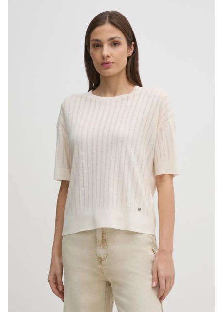 Mos mosh tricou femei culoarea bej 168390