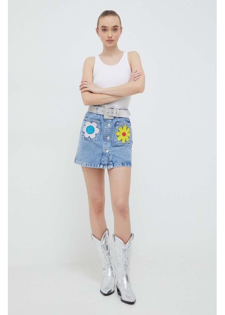 Moschino jeans fust din denim mini evazat