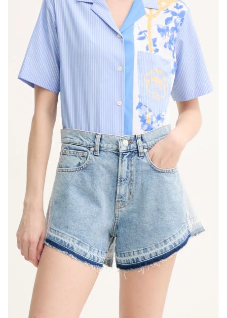 Moschino jeans pantaloni scur i jeans femei uni high waist 0316 3719