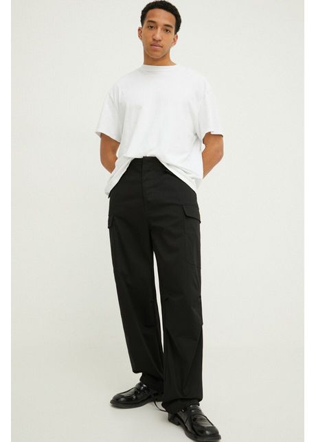 Msgm pantaloni b rba i culoarea negru cu fason cargo 3640mp14x 247105