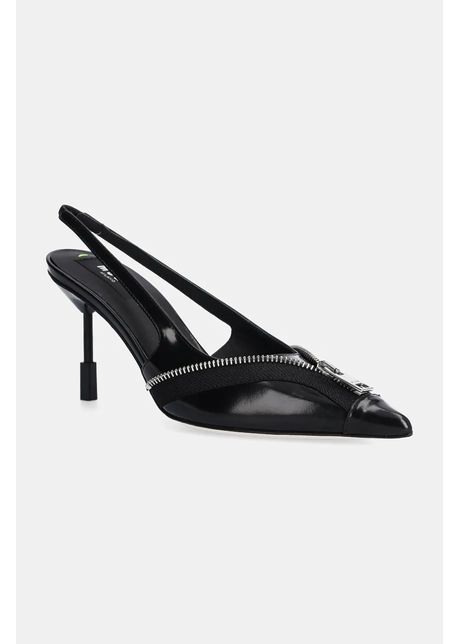 Msgm stilettos de piele culoarea negru 3742mds934