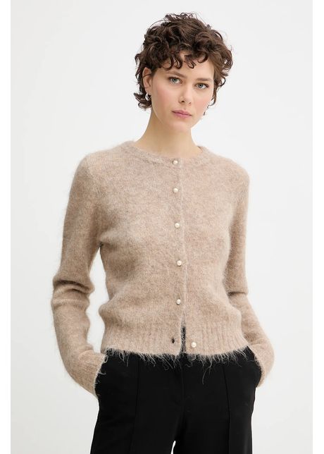 Munthe cardigan din l n povilla culoarea bej 252160025272