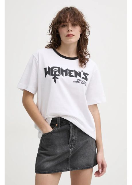 Munthe tricou din bumbac filisha femei culoarea alb 251111525166
