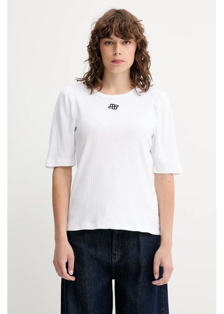 Munthe tricou din bumbac parsa culoarea alb 252110025264