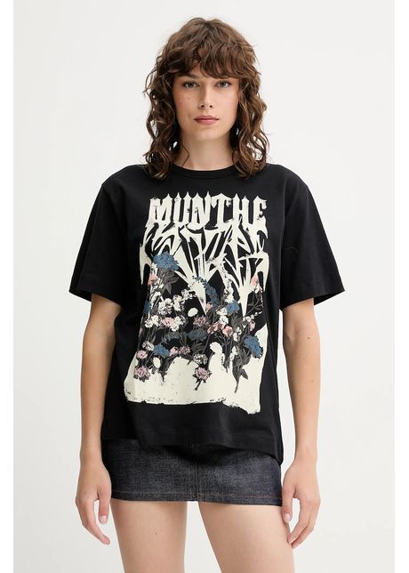 Munthe tricou din bumbac prize culoarea negru 252110325260