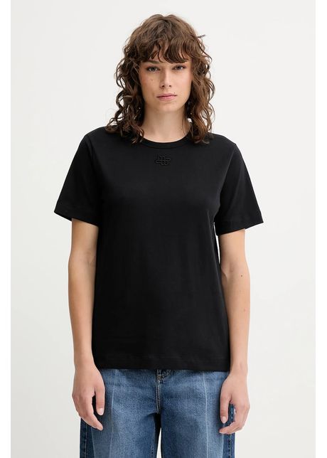 Munthe tricou din bumbac tylie culoarea negru 252110625260