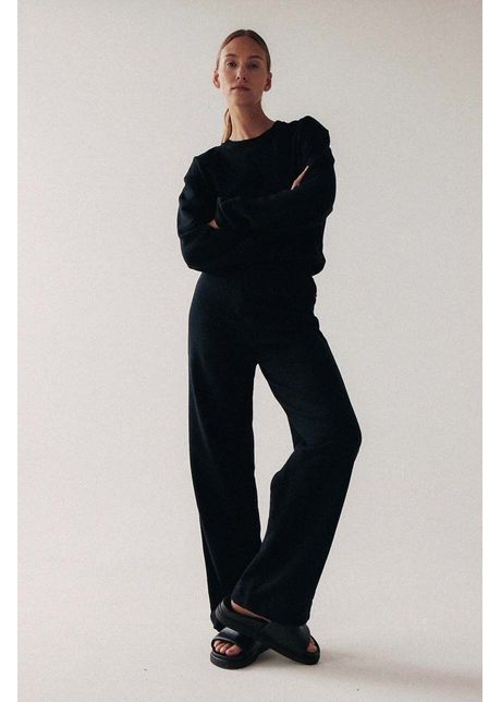 Muuv pantaloni de trening subtle cotton culoarea negru neted