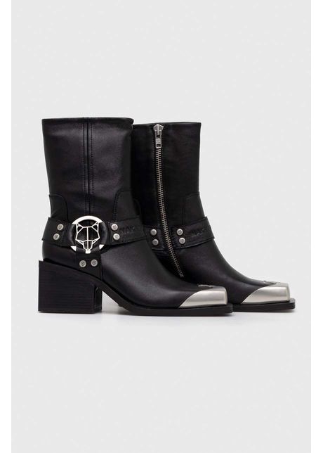 Naked wolfe ghete de piele barbati culoarea negru knight cow leather black