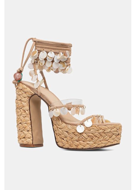 Naked wolfe sandale fantastic culoarea bej fantastic natural raffia