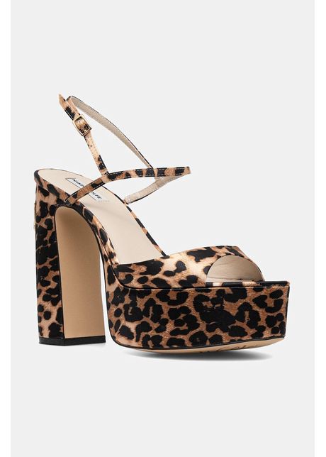 Naked wolfe sandale fire culoarea maro fire satin leopard