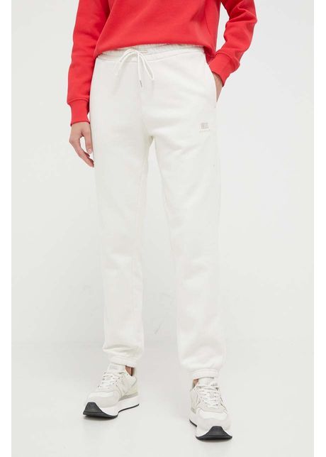 Napapijri pantaloni de trening culoarea bej neted