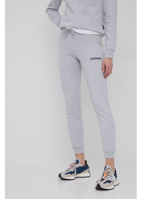 Napapijri pantaloni femei culoarea gri melanj np0a4g8y7951 050