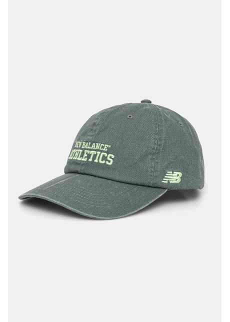 New balance apc de baseball din bumbac culoarea verde cu imprimeu lah51014dkj