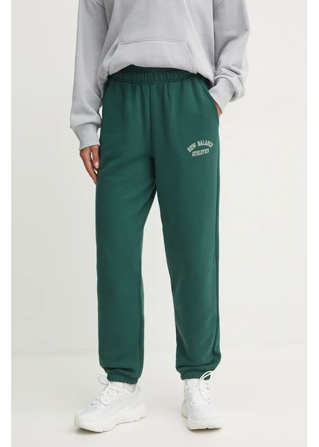 New balance pantaloni de trening culoarea verde cu imprimeu wp43500nwg
