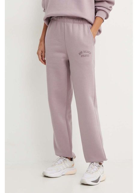 New balance pantaloni de trening culoarea violet cu imprimeu wp43500icw