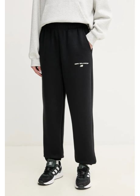 New balance pantaloni de trening femei culoarea negru cu imprimeu wp51500bk