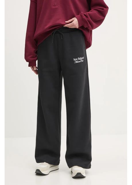 New balance pantaloni de trening femei culoarea negru neted wp51954bk