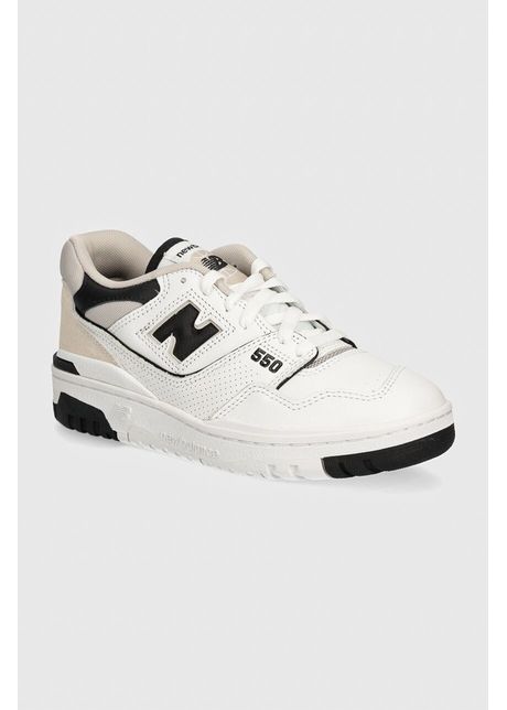 New balance sneakers din piele 550 culoarea alb bb550esi