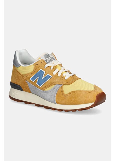 New Balance sneakers din piele întoarsă 475 culoarea galben, U475HB