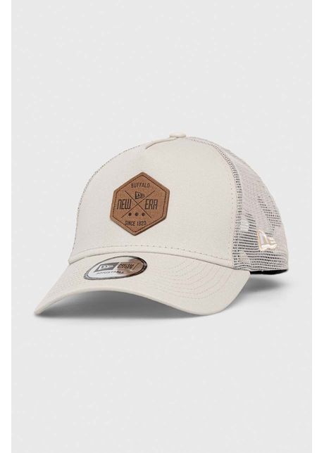 New era sapca culoarea bej cu imprimeu