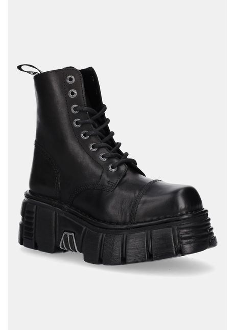 New rock ghete de piele crust negro tower negro lateral culoarea negru cu platforma m newmili083 s39