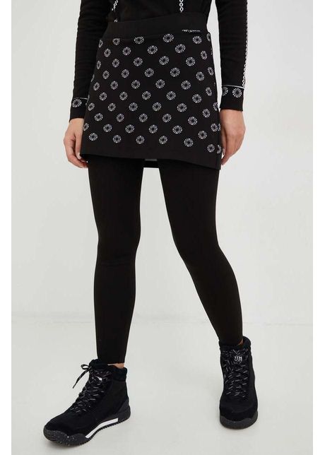 Newland leggins sport claire femei culoarea negru cu imprimeu