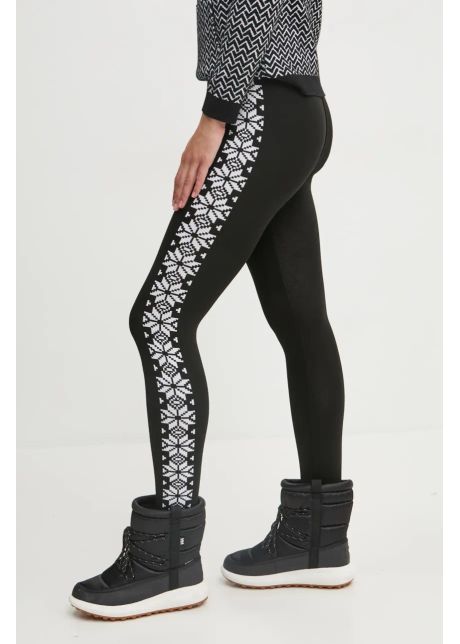 Newland leggins sport femei culoarea negru cu imprimeu n46591 108