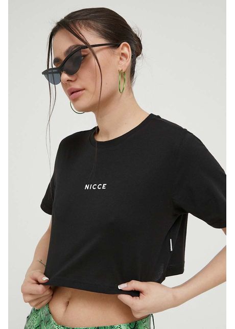 Nicce tricou din bumbac culoarea negru