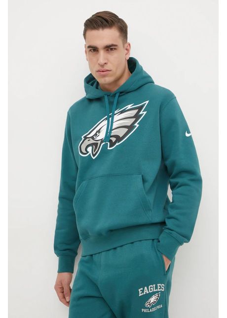 Nike bluza philadelphia eagles barbati culoarea verde cu glug cu imprimeu nkdk 3jd 86 n09