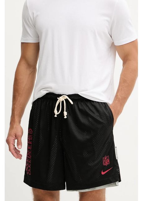 Nike pantaloni scurți San Francisco 49ers culoarea negru, 03BF-096N-73-N9J