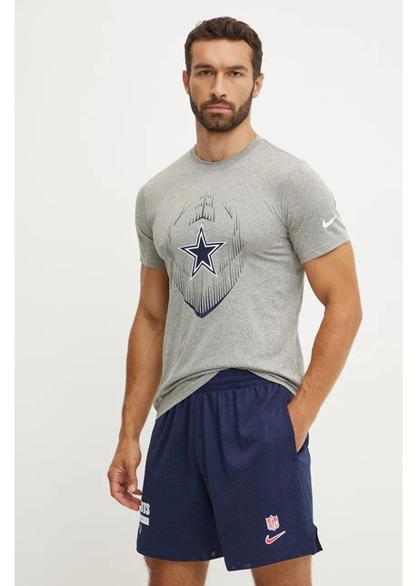 Nike tricou dallas cowboys barbati culoarea gri cu imprimeu nkgk 06g 7rd jkv