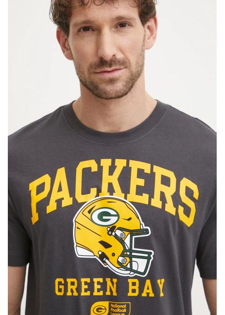 Nike tricou din bumbac green bay packers b rba i culoarea gri cu imprimeu n199 06f 7t 5f1