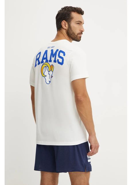 Nike tricou din bumbac los angeles rams barbati culoarea bej cu imprimeu n199 11k 95 8ab