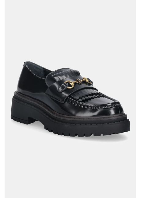Nokwol mocasini de piele Perry Black Box culoarea negru, cu platformă, Perry Black Box