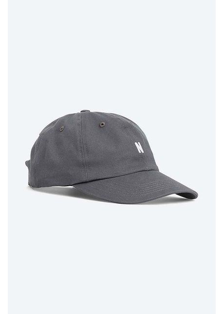Norse projects apc de baseball din bumbac culoarea gri uni n80 0001 1072 1072