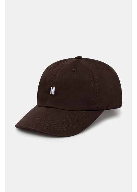 Norse projects apc de baseball din bumbac twill sports cap culoarea maro cu imprimeu n80 0001 2022