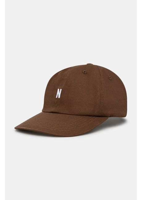 Norse projects apc de baseball din bumbac twill sports cap culoarea maro cu imprimeu n80 0001 2033