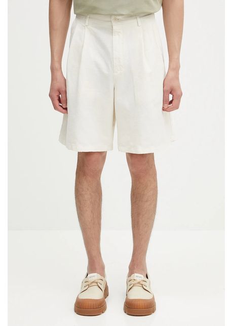 Norse Projects pantaloni scurți din amestec de in Benn Cotton Linen Shorts culoarea bej, N35.0617.0219