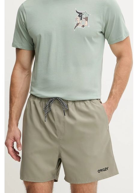 Oakley pantaloni scur i culoarea verde foa404310