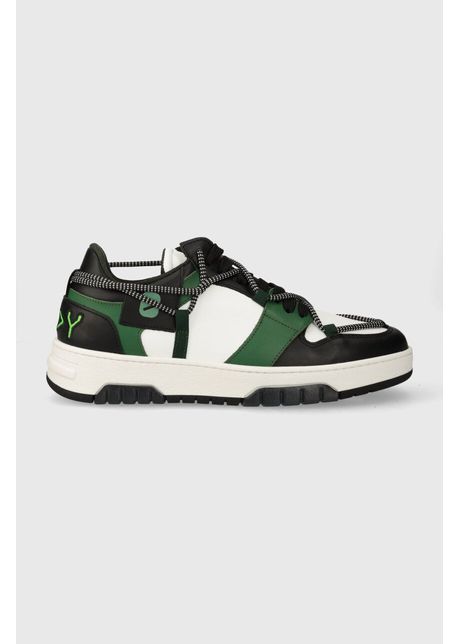 Off Play sneakers din piele SORRENTO culoarea verde, SORRENTO WHITE BLACK GREEN
