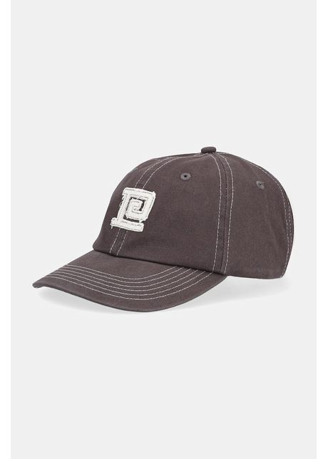 P e nation apc de baseball din bumbac monogram culoarea gri cu imprimeu 252a108