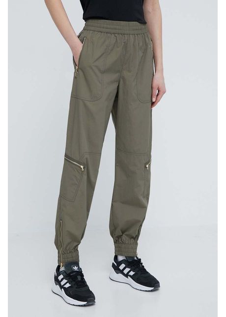 P e nation pantaloni de trening culoarea verde neted